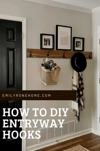 How To DIY Wooden Entryway Wall Hooks Emily Rone Home